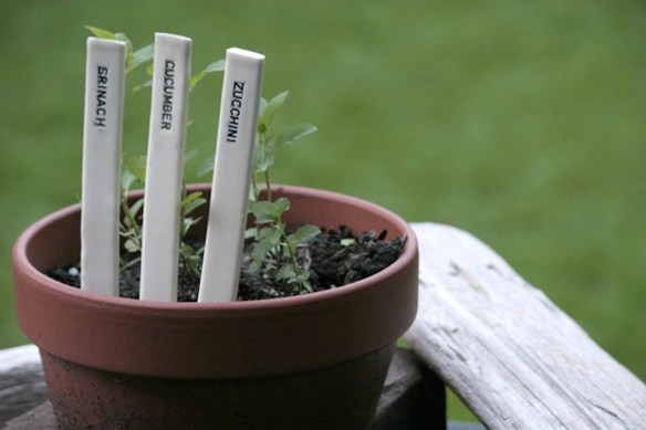 Hand-crafted ceramic garden markers