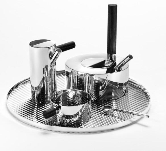 Tomas Alonso's silver tea service (photo by Craig Dillon)