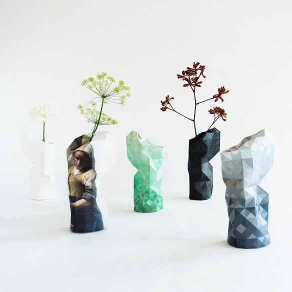 Pepe Heykoop's paper vase project. Photo by Annemarijne Bax